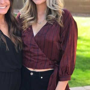 J.O.A Cropped Blouse